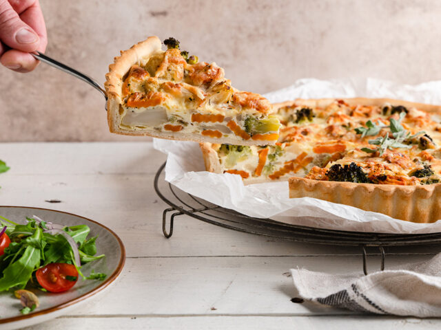 Quiche met left-over groenten